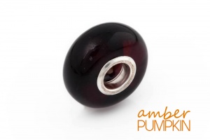 Dark Cherry Amber Charm Bead